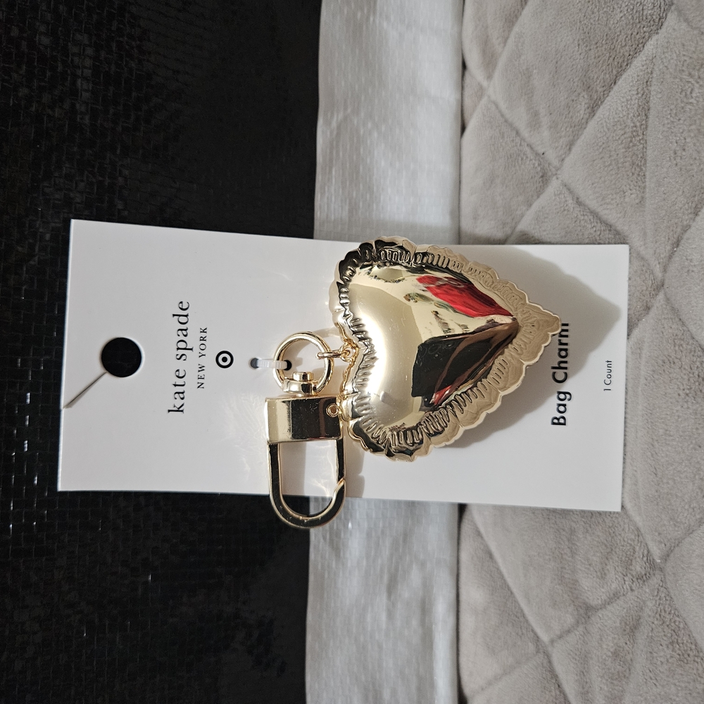 Kate Spade Gold Heart Bag Charm X TARGET COLLAB